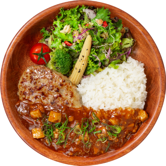 花椒×唐辛子で香る旨辛！！ 四川風麻婆バーグ